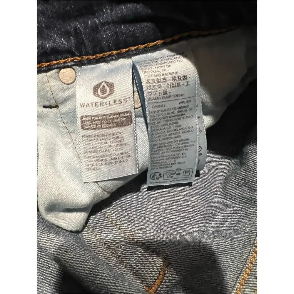 Levi's 505 Straight Leg Jeans in Dark Blue Denim W29 L32